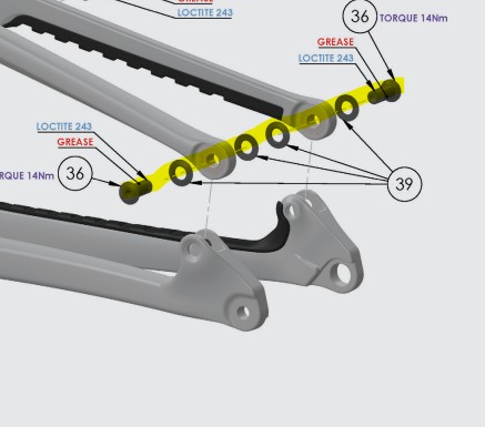 Reya Horst Link Pivot Hardware Kit